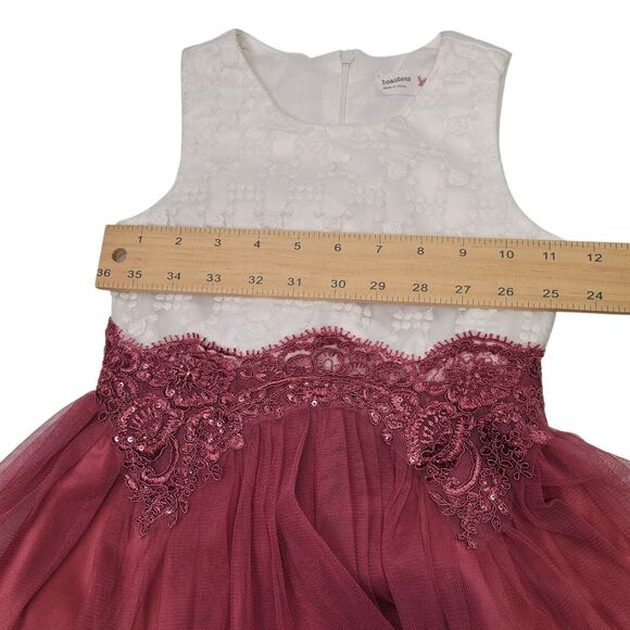 Beautees Girls Dress for Little Princess Fit Flare White/Pink Size 3T Pre-Own - Picture 11 of 12